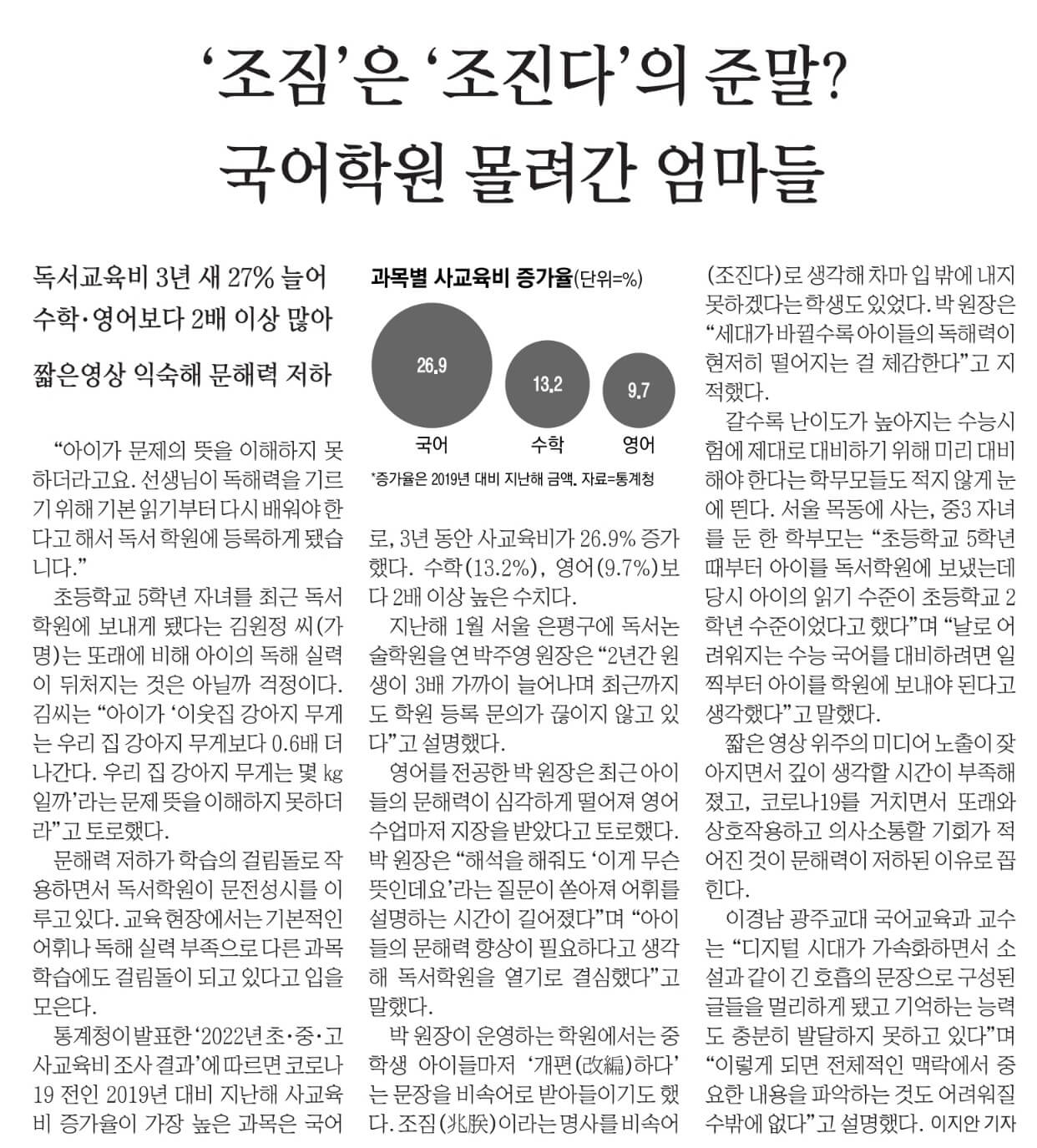 11월 27일 월 신문스크랩