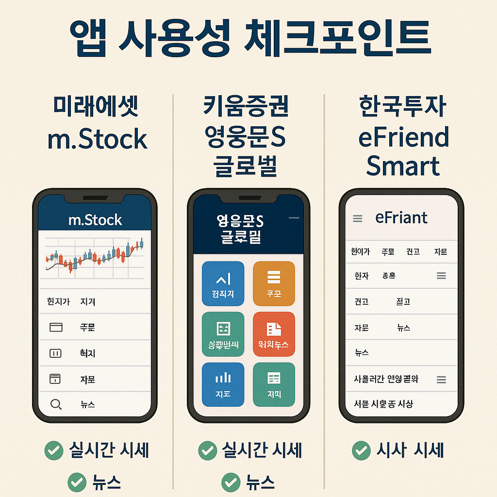 앱 사용성 체크 포인트