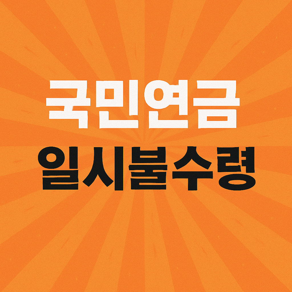 국민연금 일시불수령