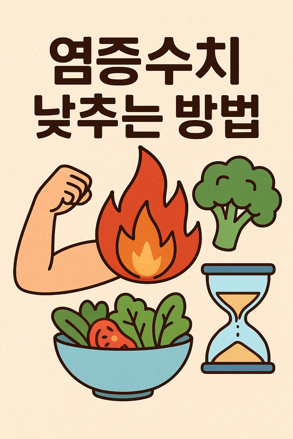염증수치 낮추는 방법 문구이미지