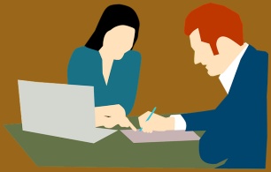 상담하는 사람 2명