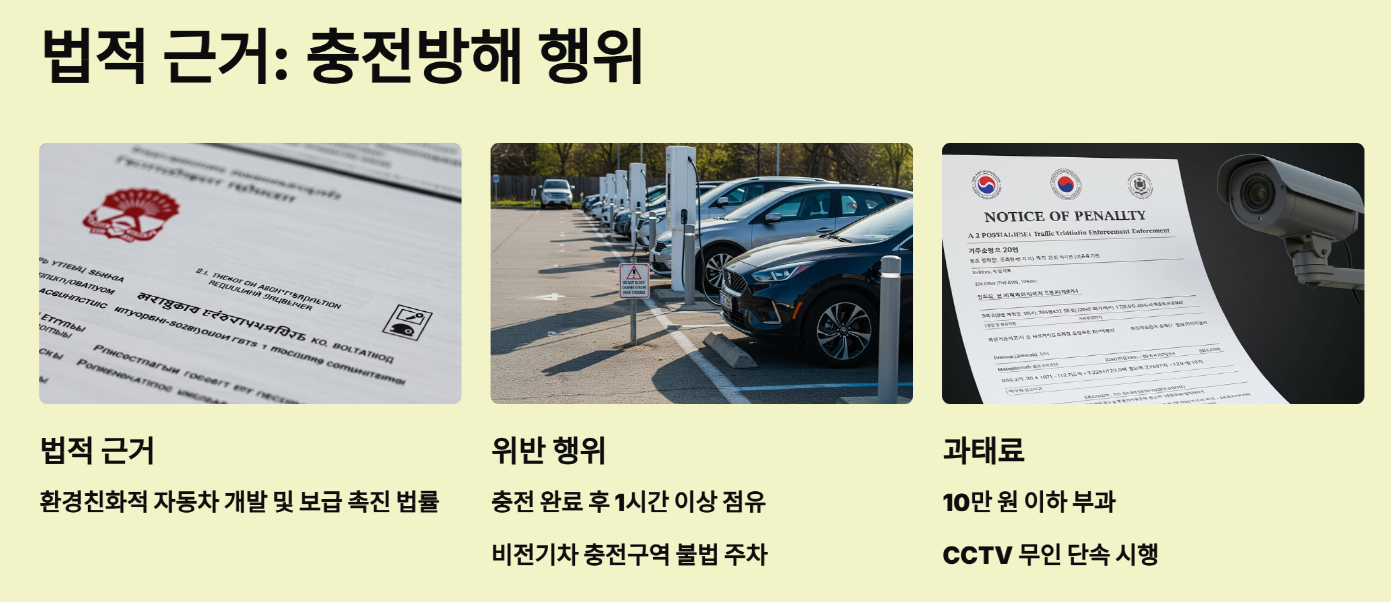 법적 근거: 충전방해 행위, 과태료 부과