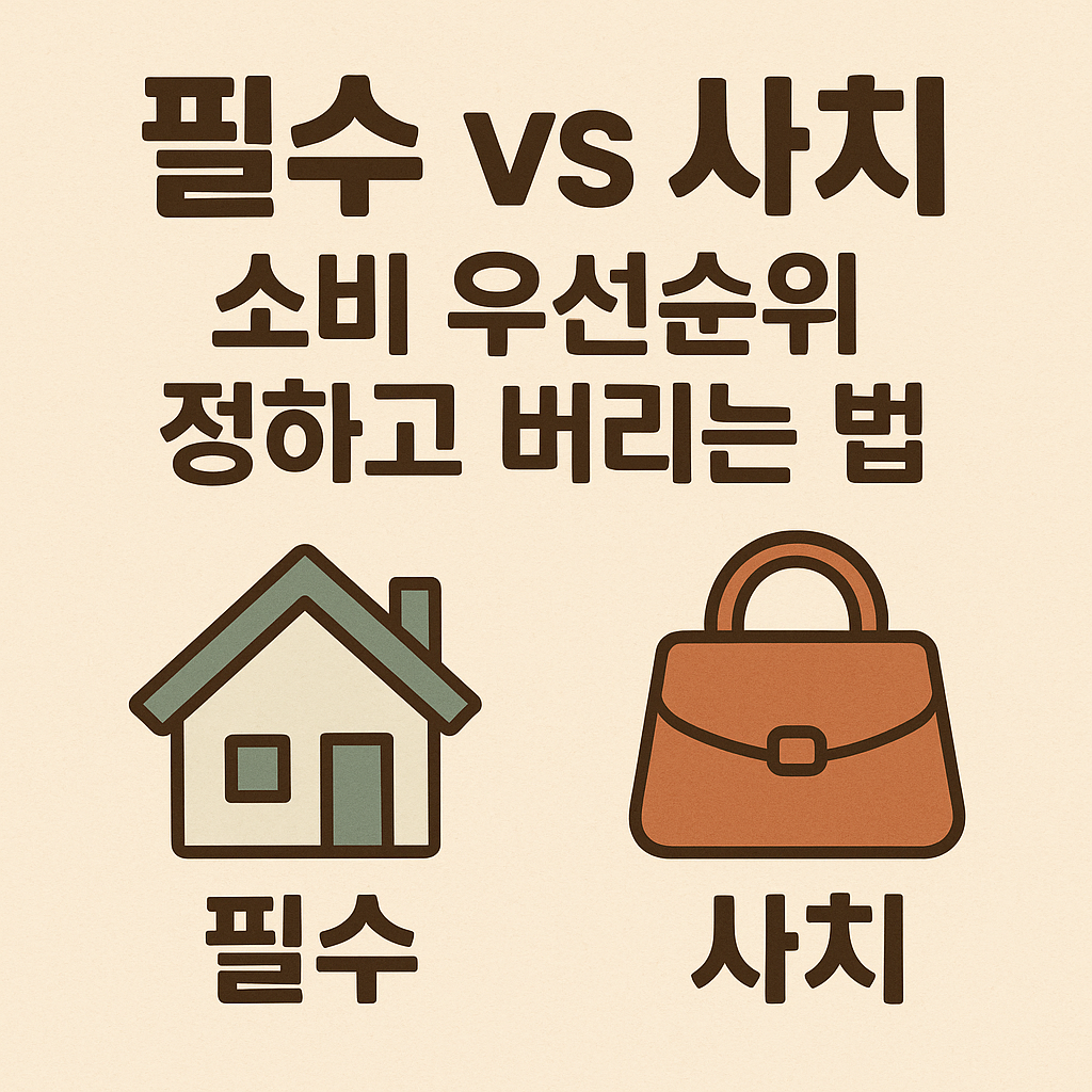 필수 vs 사치: 소비 우선순위 정하고 버리는 법