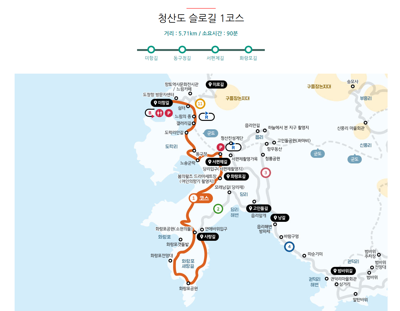청산도 슬로길 1 코스