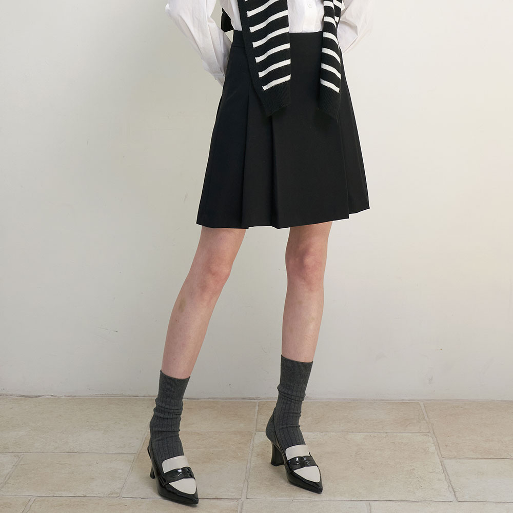 올리브데올리브 체크 플리츠 스커트 OW2WS2120