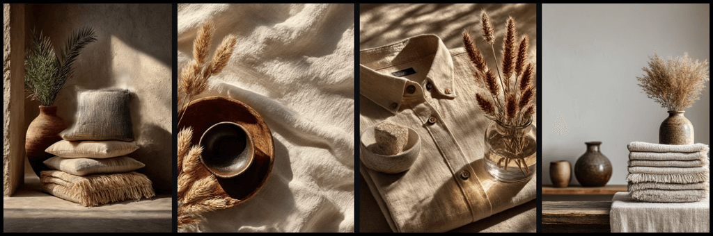 무드맵 예시, 프리미엄 브랜드를 위한 차분한 베이지 톤과 스튜디오 공간 연출 이미지_Midjourney