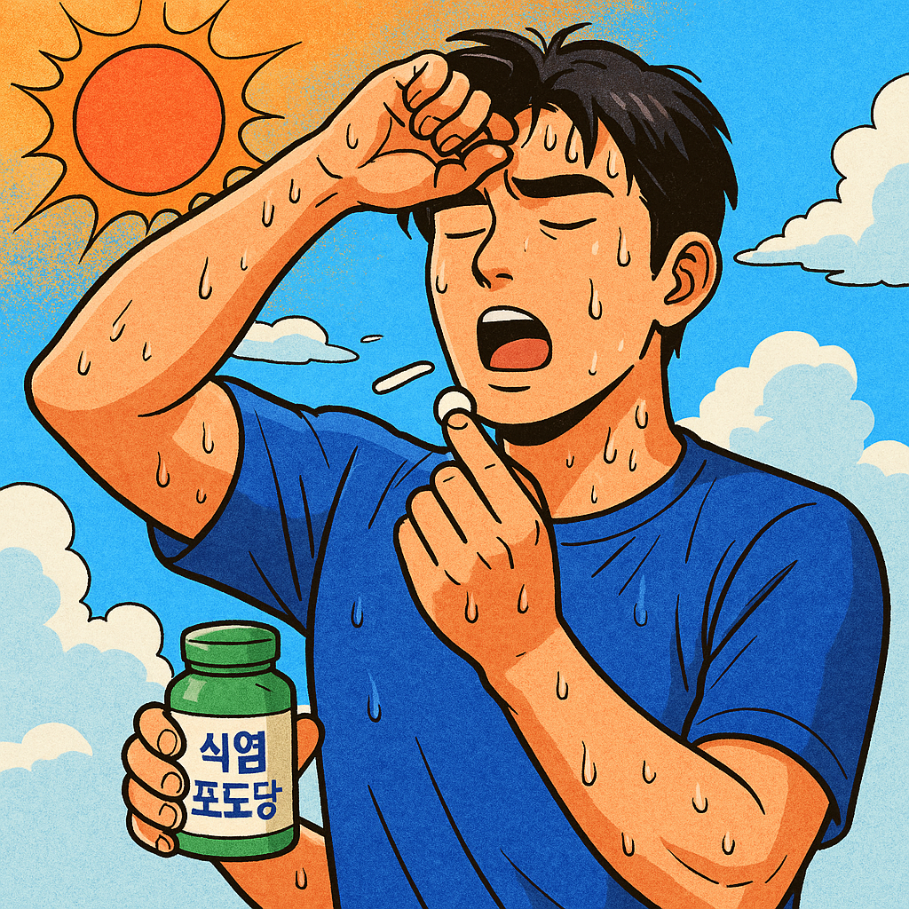 폭염에 지쳤다면_식염 포도당 알약
