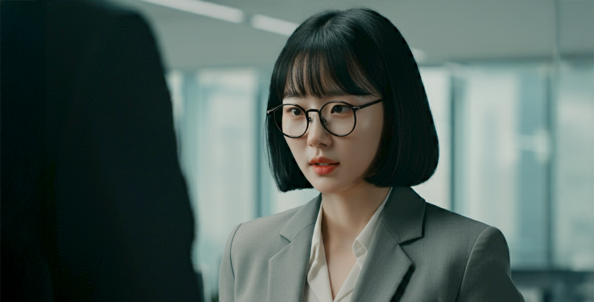 인사를 하는 여성