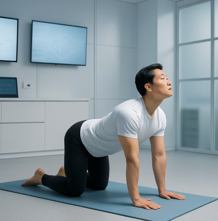 누워서 시작하는 척추 스트레칭