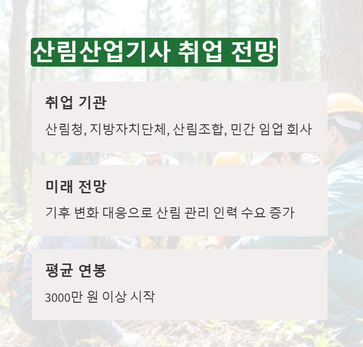 산림산업기사 취업 전망