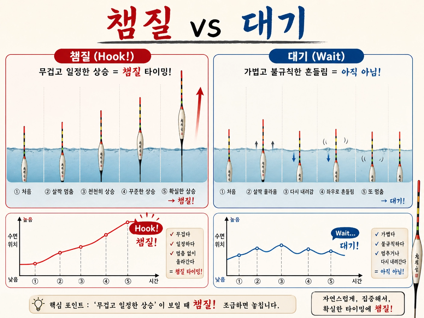 챔질vs대기 타이밍 가이드