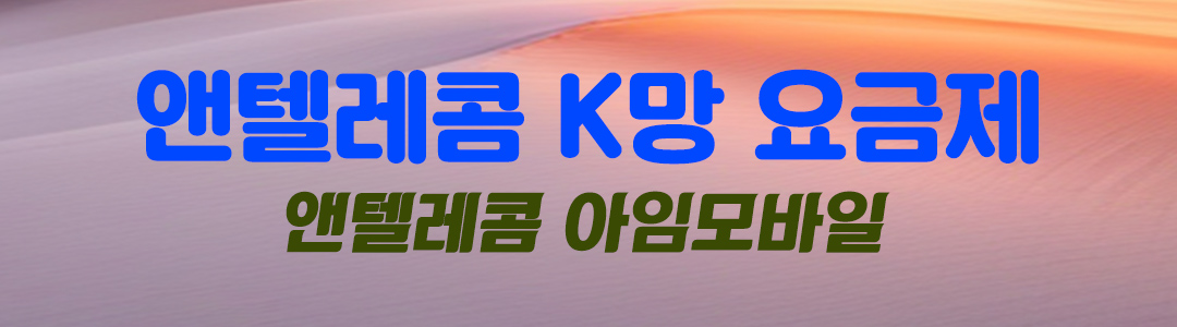 앤텔레콤K망 요금제 플랜