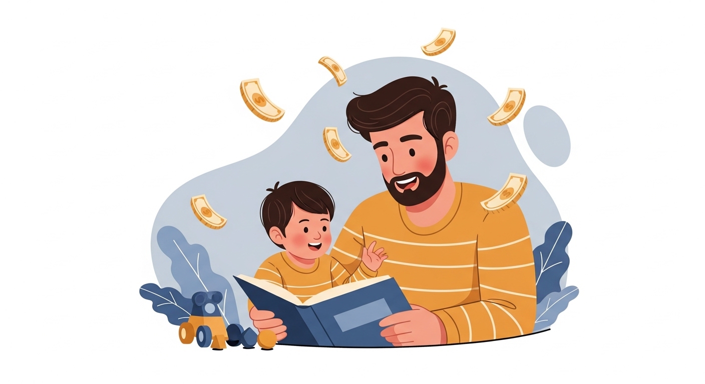 아빠 육아휴직 장려금을 활용해서 아이와 행복한 시간을 보내는 아빠의 모습