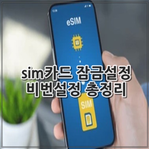 sim카드 잠금설정 비번설정 총정리