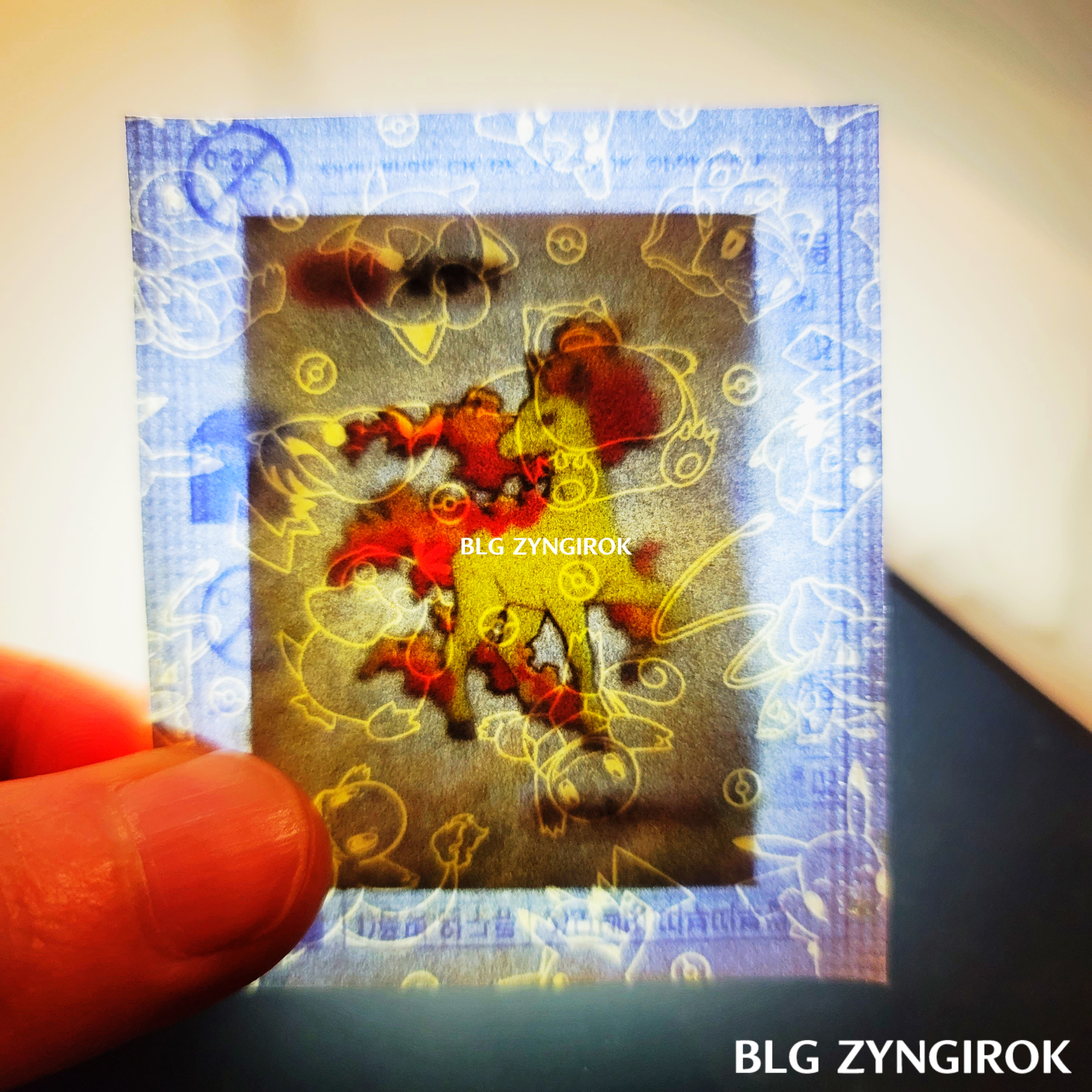 띠부띠부씰-날쌩마를-들고있다.