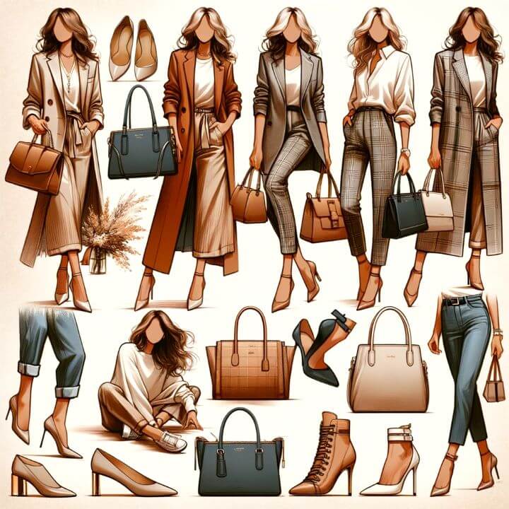 40대 여성 외출룩 10년은 어려보이는 비결은? - 3. 신발과 가방으로 마무리하기 40대 여성 외출룩