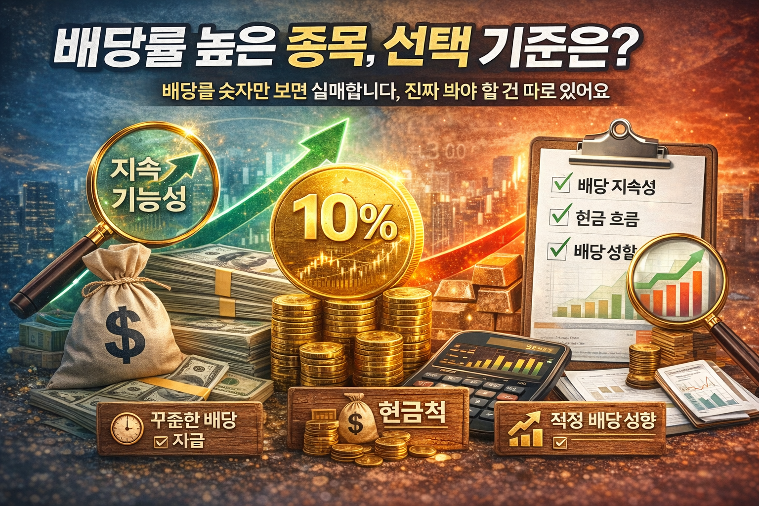 배당률 높은 종목, 선택 기준은?