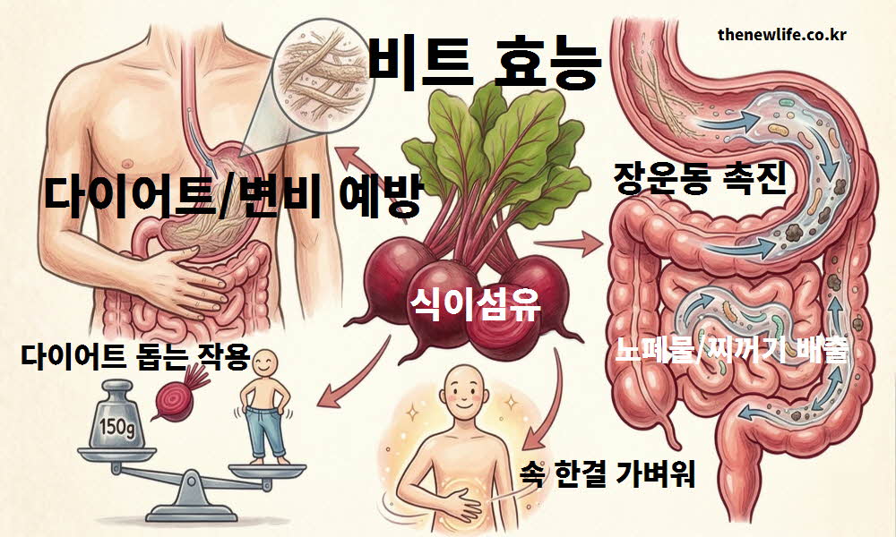 비트 효능 다이어트 변비 예방