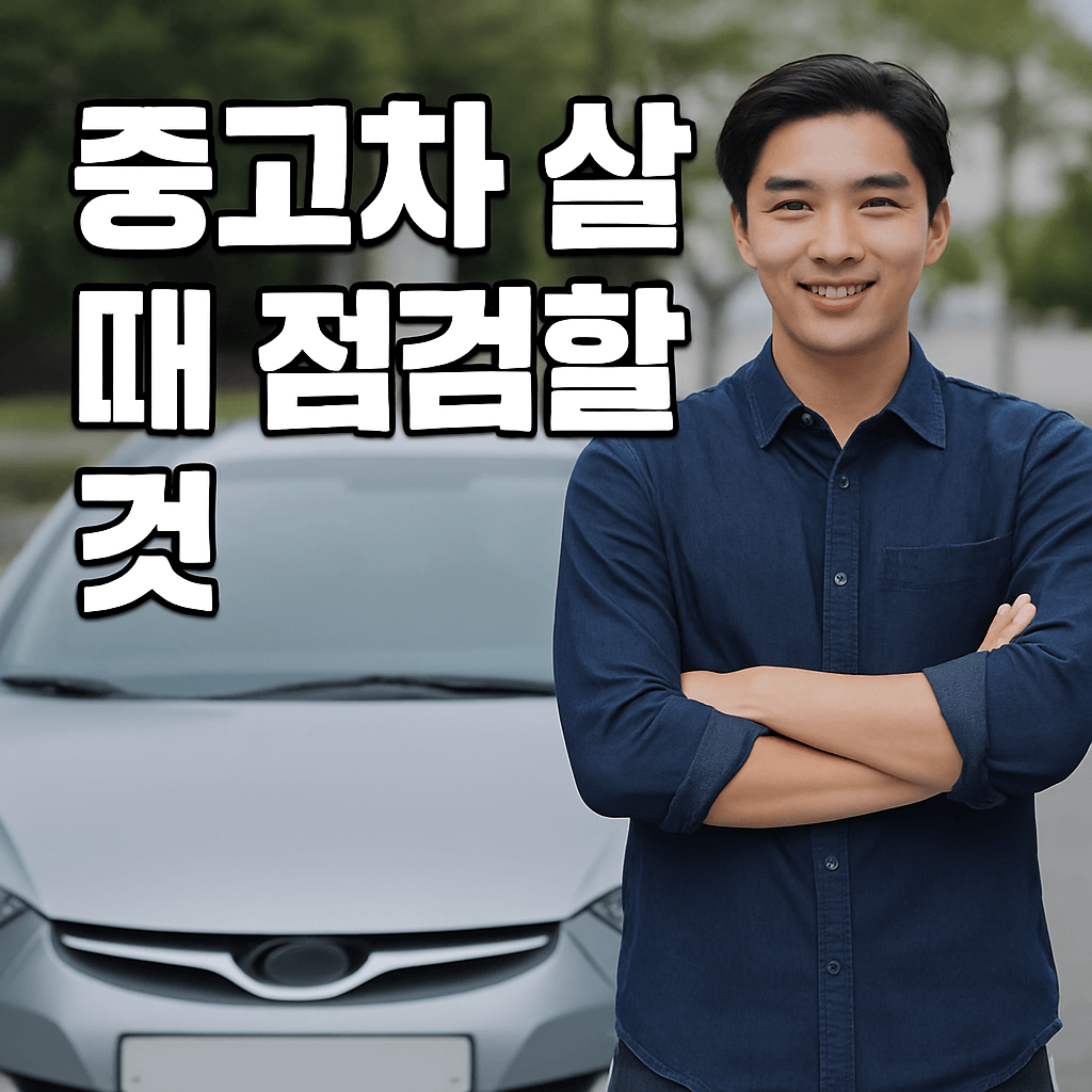 중고차 살 때 꼭 확인해야 할 점 타이어, 엔진, 서류까지 체크리스트