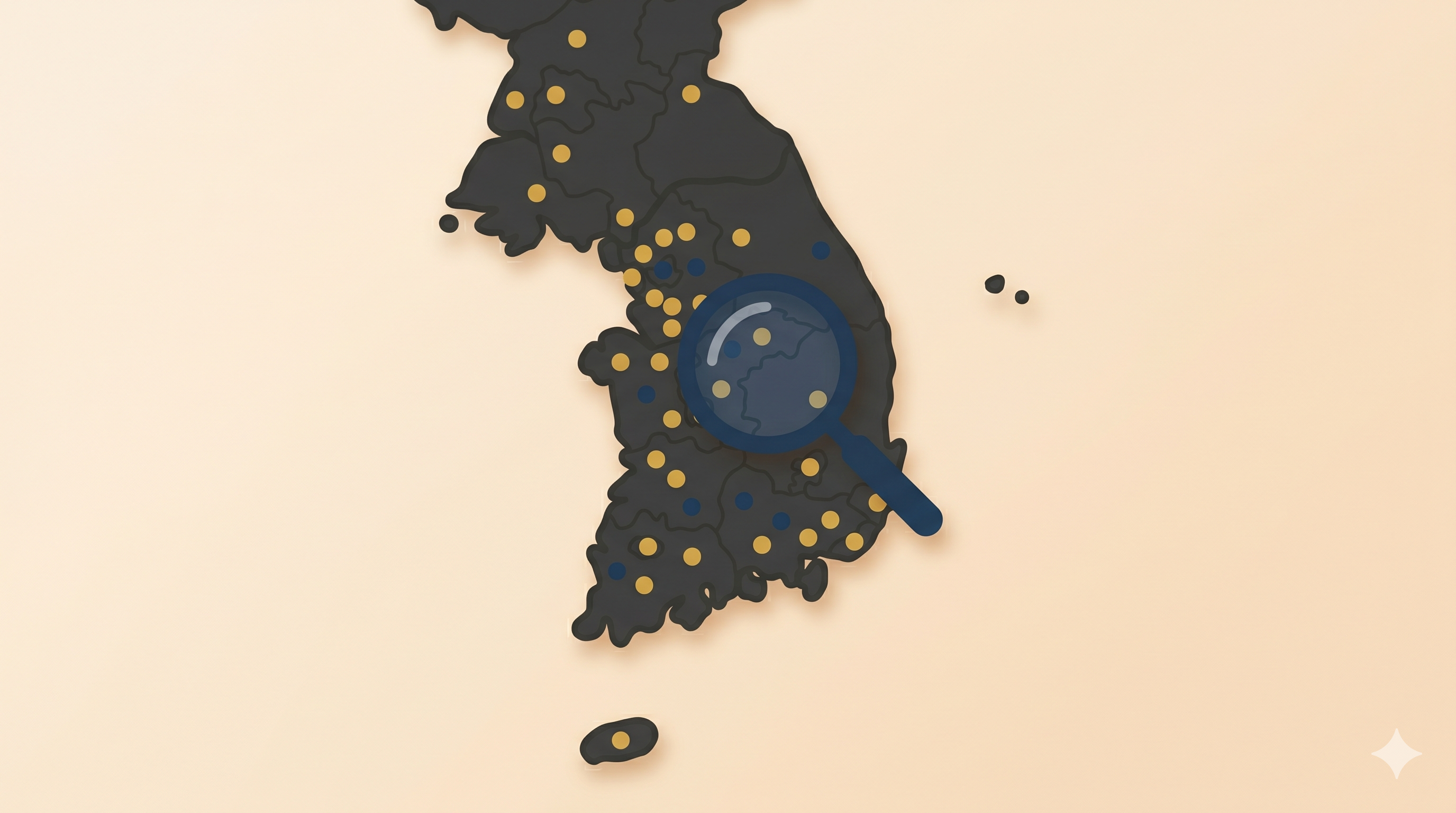 행정안전부가 지정한 전국 인구감소지역 89곳을 한국 지도에 표시한 인포그래픽. 우대지원지역 49곳은 머스타드 옐로우, 특별지원지역 40곳은 딥 네이비로 구분됨.