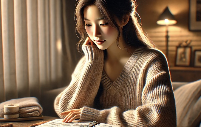 걱정을 정리하는 여성