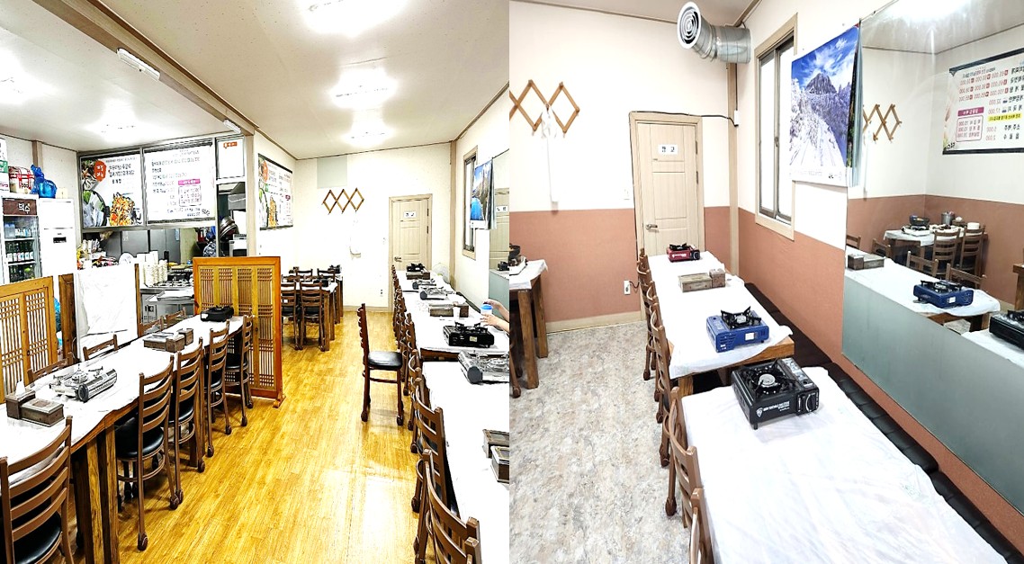 태안 덕수식당의 넓은 실내 분위기