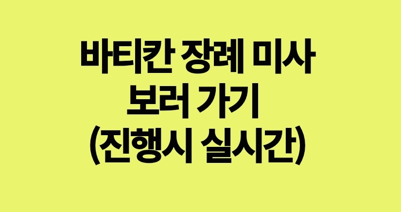 바티칸 장례미사