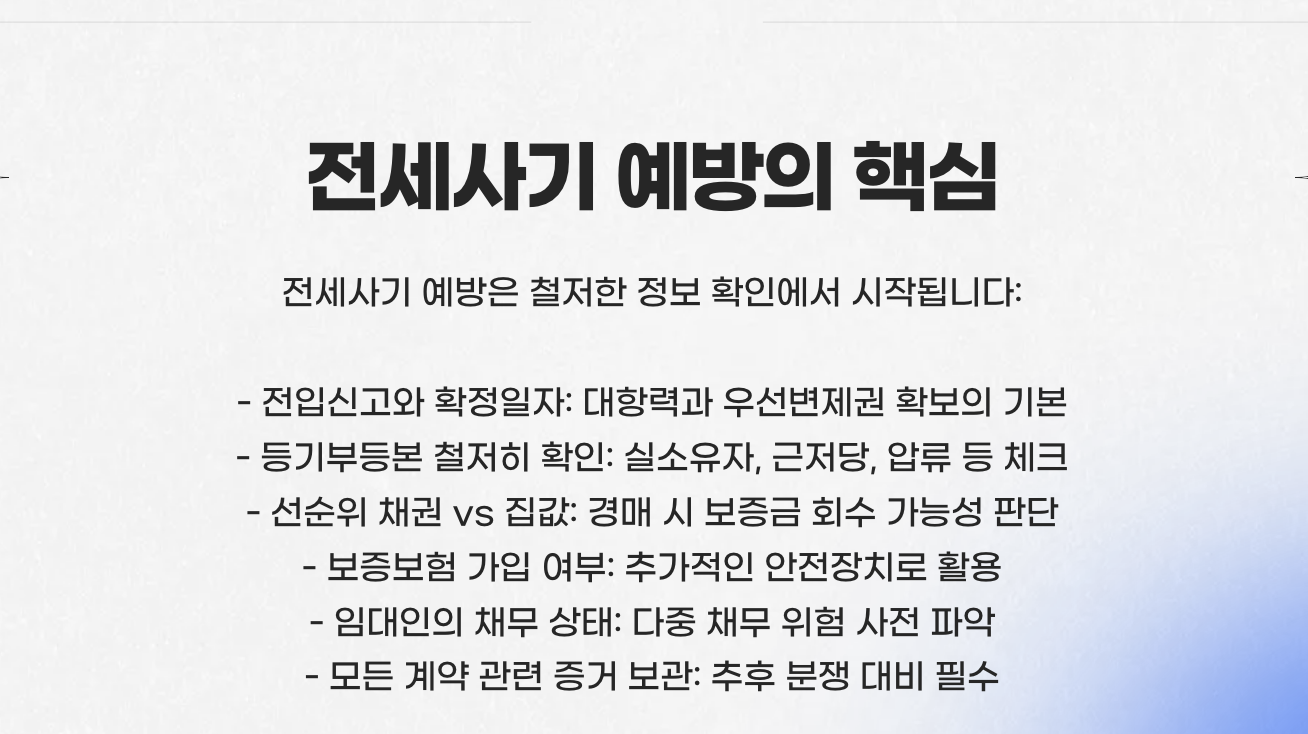 전세사기 마무리요약