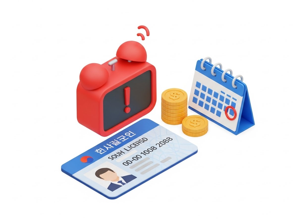 운전면허증 갱신기간 초과 과태료