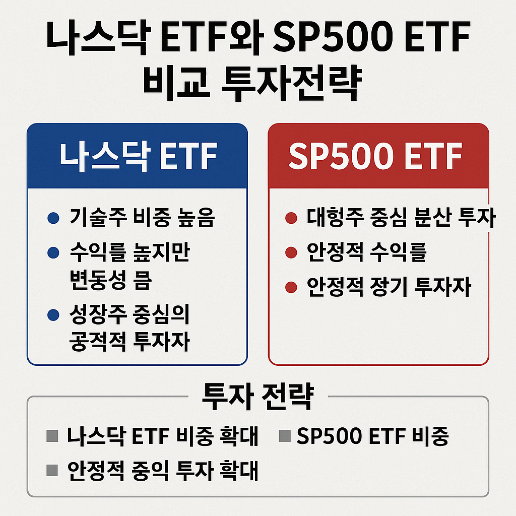 나스닥 ETF와 SP500 ETF 비교