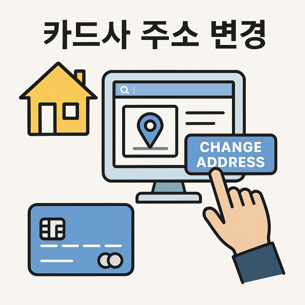 카드사 주소 변경