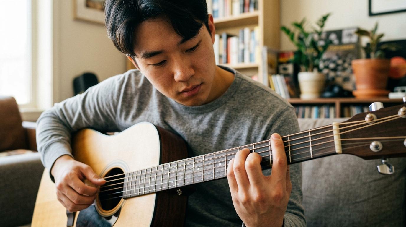 기타 B코드 운지법