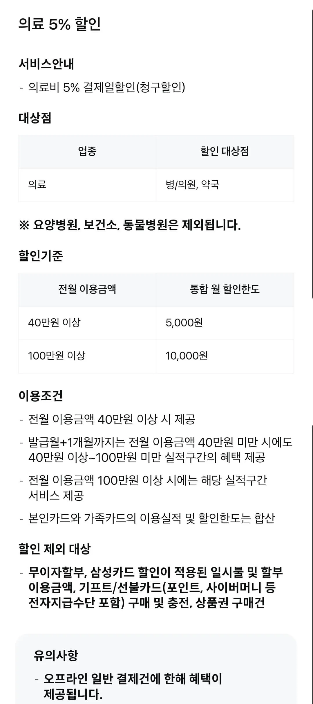 홈플러스 삼성카드 연회비 및 혜택 안내