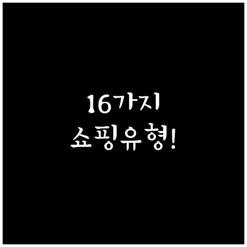 16가지 SBTI 쇼핑 성향 유형과 ..