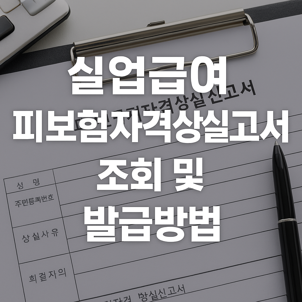 실업급여 피보험자격상실신고서 조회 및 발급방법