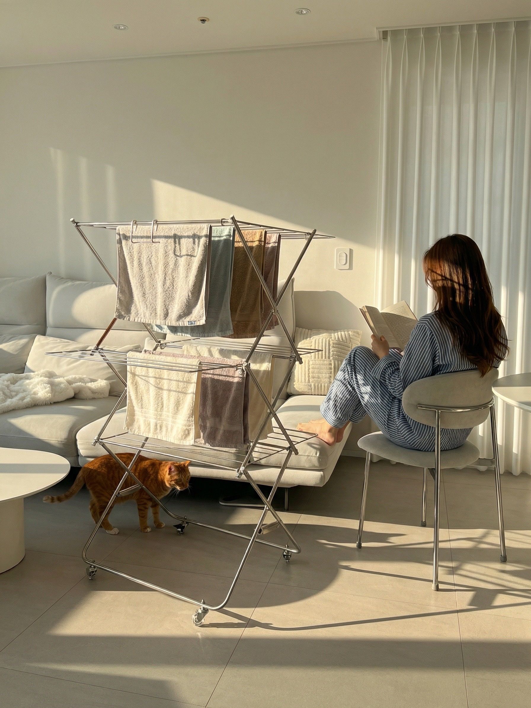 빨래건조대 고르는법 크기 공간 확인