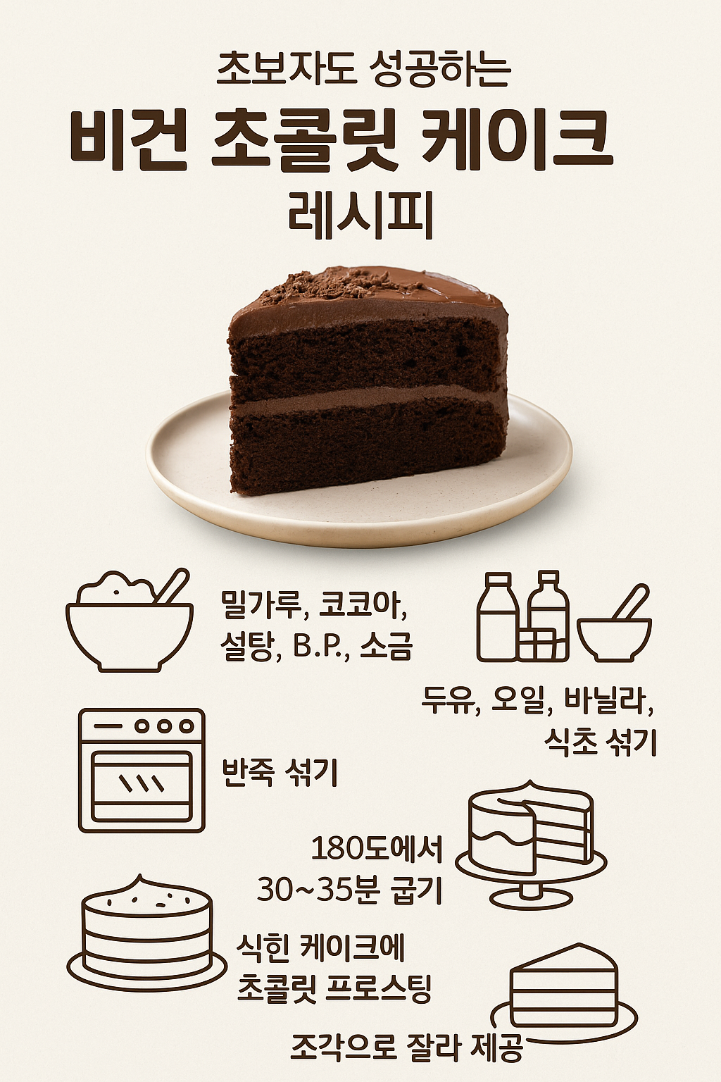 비건 초콜릿 케이크