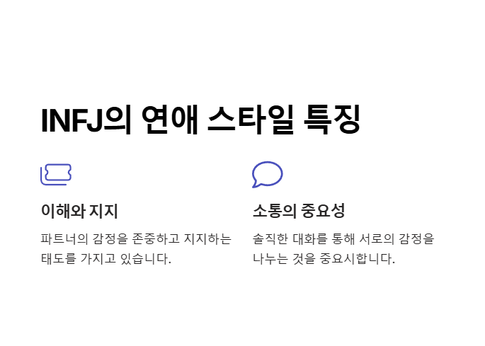 INFJ의 연애스타일 특징
