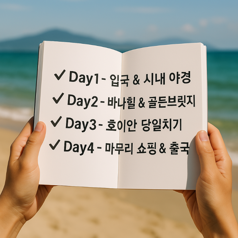 일정별로 정리한 책자 사진