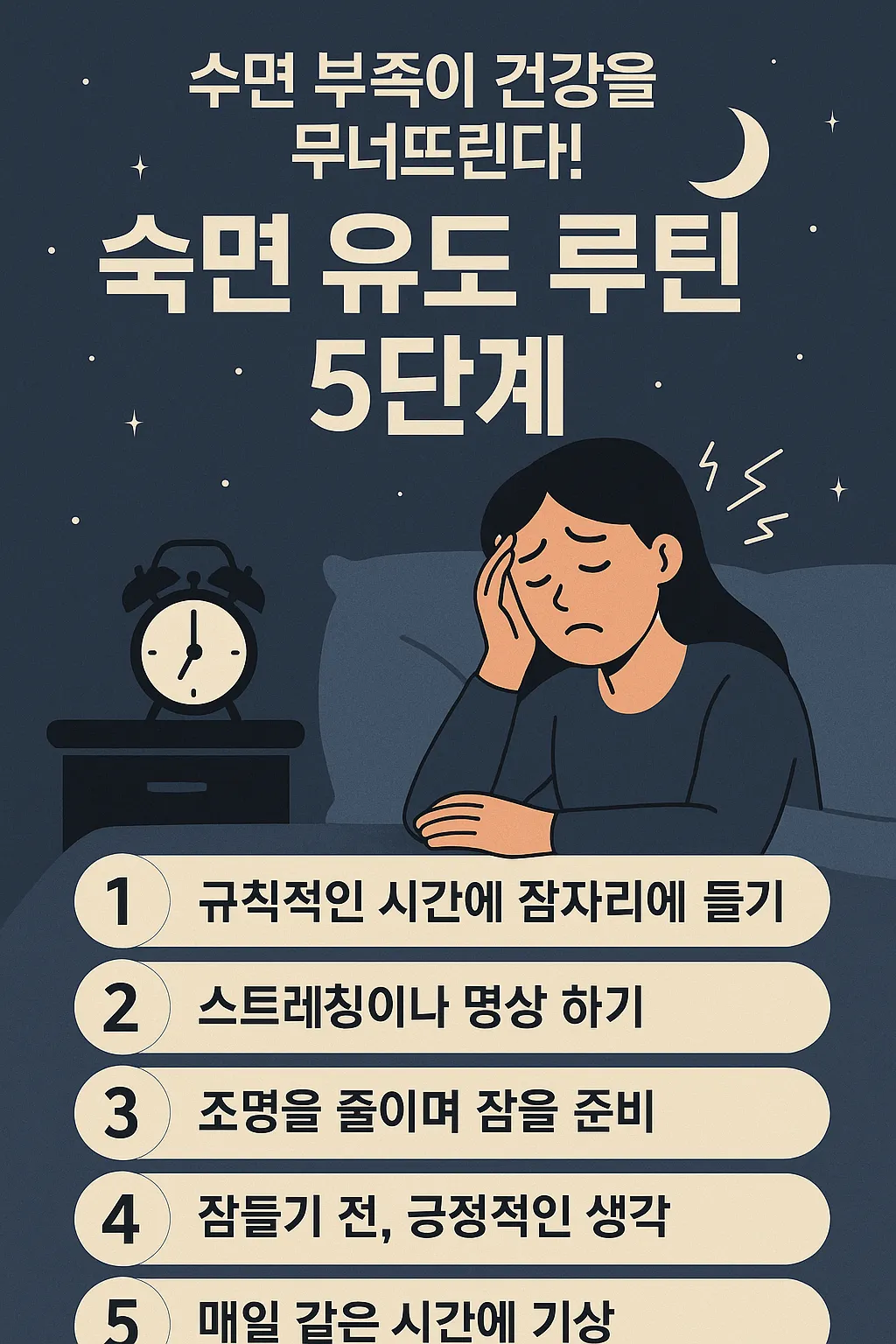 매일 실천하는 5단계 수면 루틴