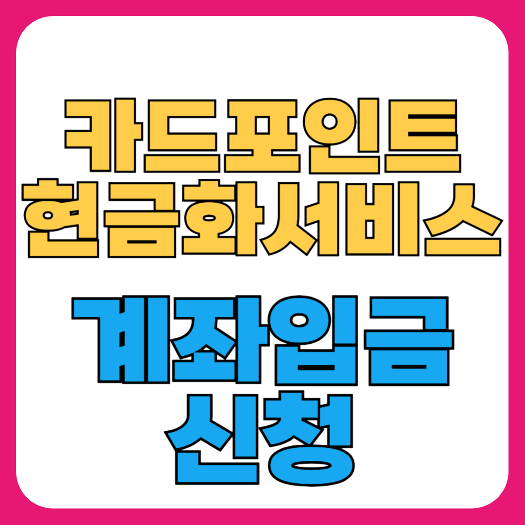 카드 포인트 찾기 방법