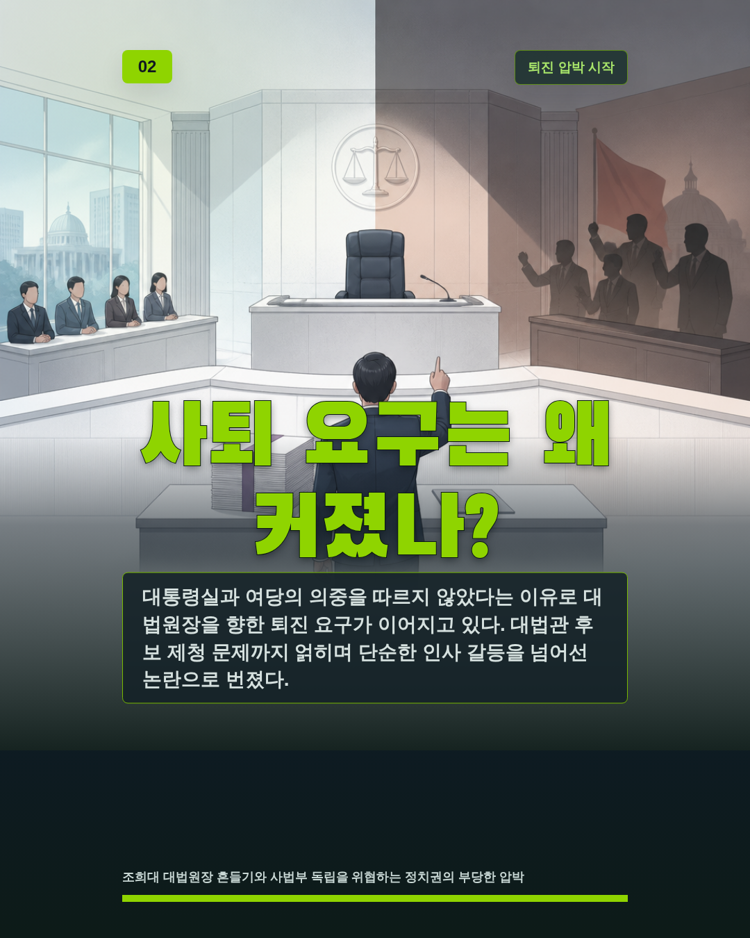 사퇴 요구는 왜 커졌나?