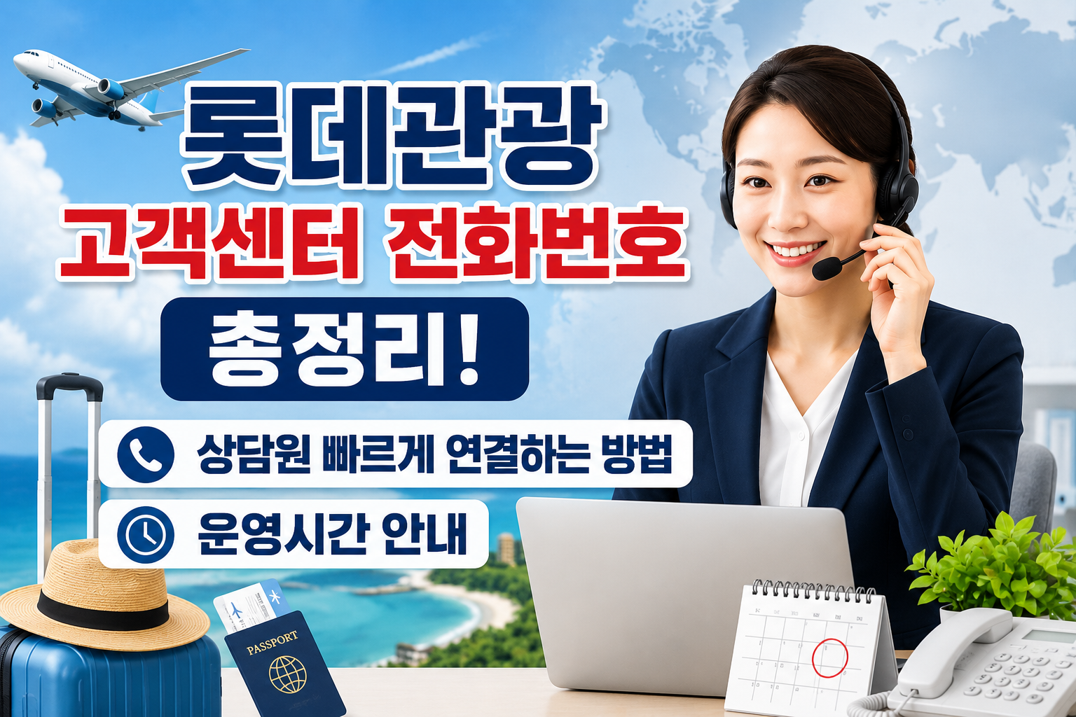 롯데관광 고객센터 전화번호 총정리! 상담원 빠르게 연결하는 방법과 운영시간 안내 관련 사진