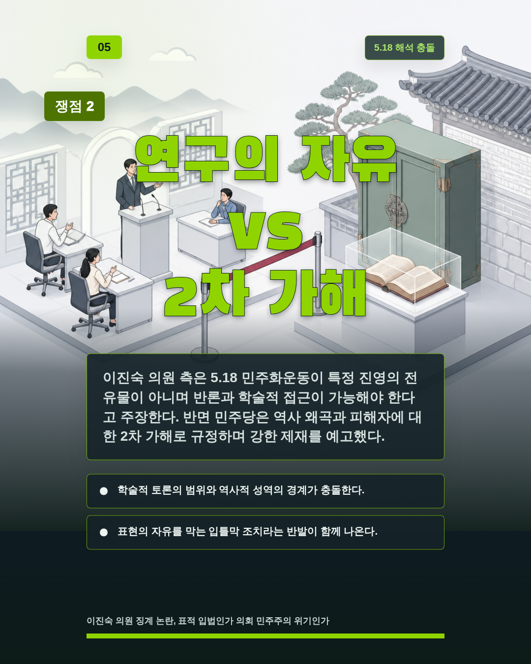 연구의 자유 vs 2차 가해