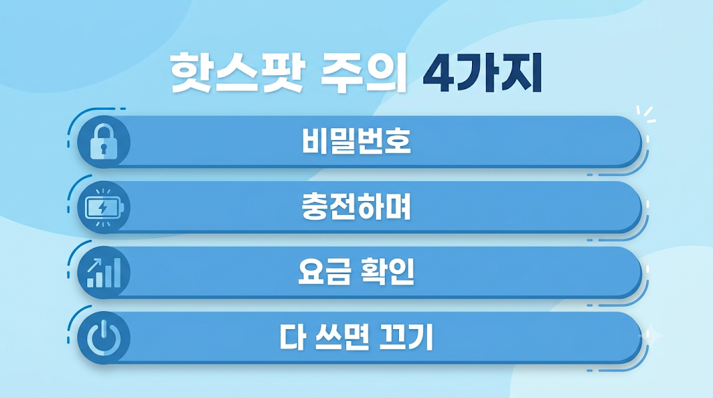핫스팟 사용 시 주의사항 4가지