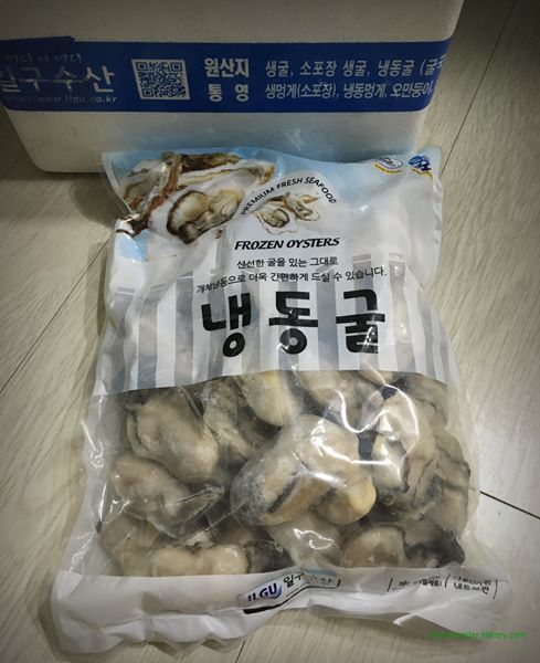 일구수산 개별 냉동 통영 굴 (2021년 12월 구입, 2022년 1~9월 리뷰) 포장 상태