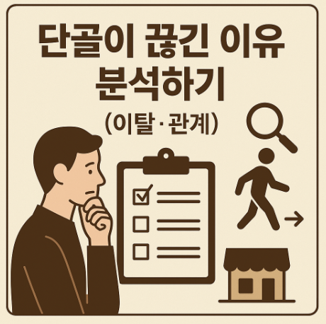 단골이 끊긴 이유에 대해 고민하는 자영업자