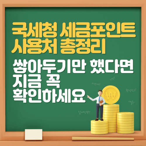국세청 세금포인트 사용처 총정리 / 쌓아두기만 했다면 지금 꼭 확인하세요