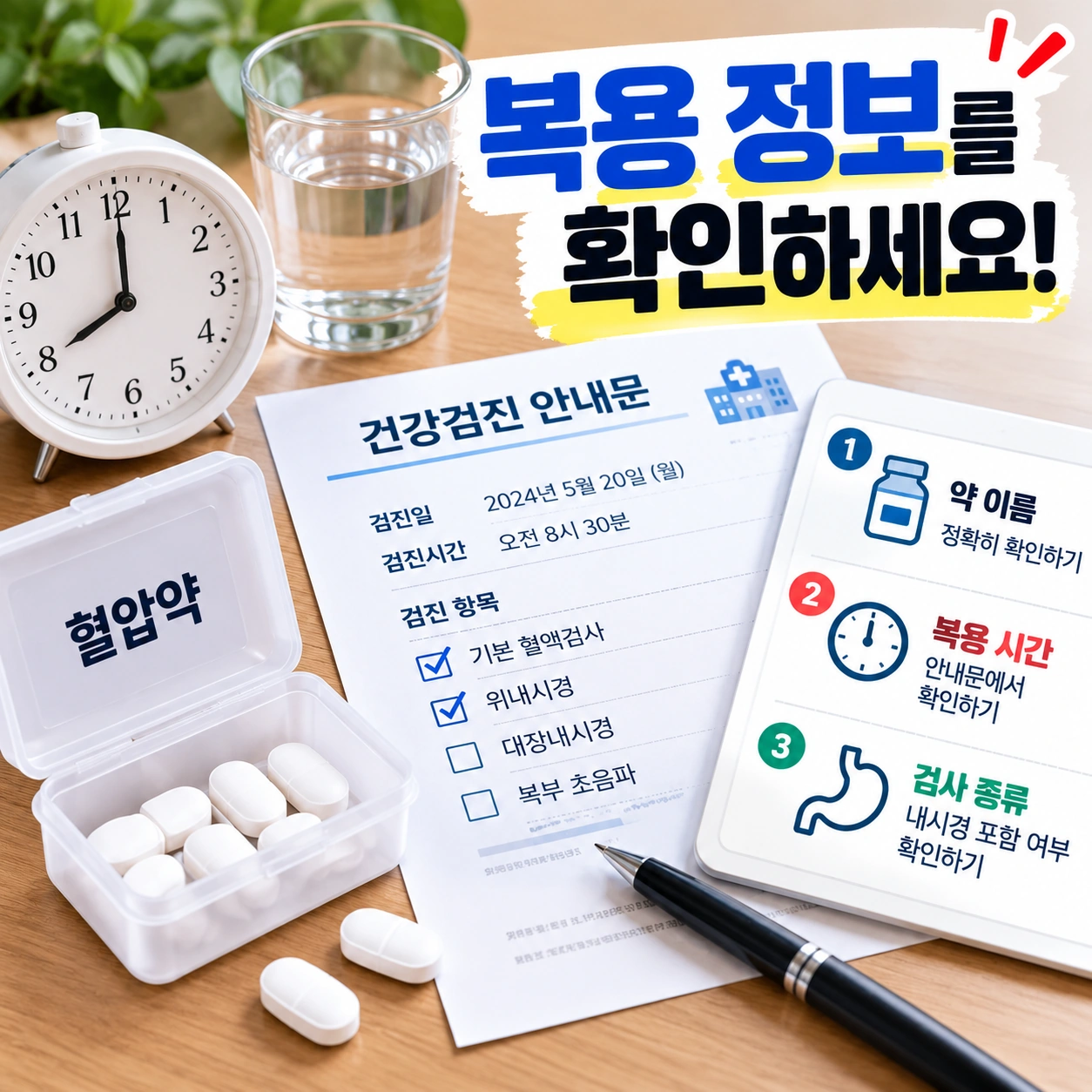 건강검진 전 혈압약 복용 정보 확인