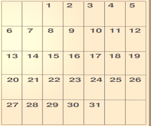 2025년 1월 간지 달력